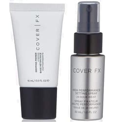 Cover FX Makeup Travel Size Foundation Gripping Primer, Tighten & Firm Skin Complexion & High Performance Setting Spray Long-Lasting Makeup Setting Face Spray Travel Size