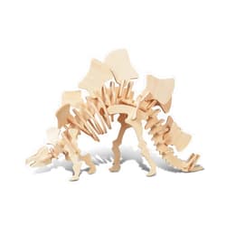 Puzzled Toys & Games Stegosaurus Wooden Puzzle, Easy to Play Pre-Cut 3D Woodcraft Puzzles Brain Teaser Educational Game Learning Journey Toy Activity for Kids, Toddlers, Children Ages 3 & Up (44 Pcs)