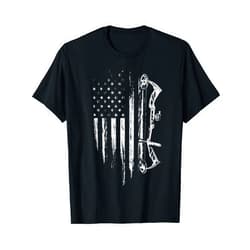 Whiskey Jackson American Flag Bowhunting Bow Archery Gift For Deer Hunter T-Shirt