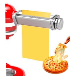 NEWSETS Pasta Roller Attachment for KitchenAid Stand Mixer, Stainless Steel Pasta Maker for Pasta, Ravioli, Noodle Dough Sheet Roller with 8 Adjustable Thickness Knob