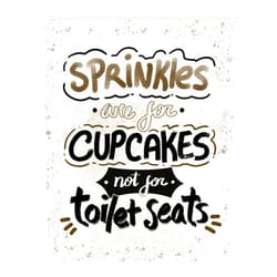GSM Brands Sprinkles Are For Cupcakes Not Toilet Seats Sign Wall Art Print for Home Decor (Unframed 8 x 10 Inch on Premium Fine Art Matte Paper)
