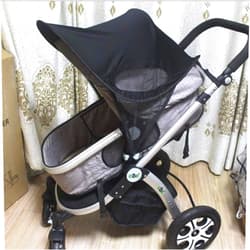 Clobeau Baby Stroller Sun Shade Sun Protection Pram for Strollers Car Pushchair Buggy Sunshade Parasol Sun Rain Canopy Cover Protection Stroller Accessories Awning Anti-UV Umbrella Sun Shade (Black2023)