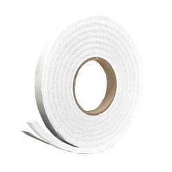 Frost King R538WH Rubber Foam Tape 3/8in Wide x 5/16in Thick x 10ft Long, White