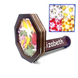 OvOHapia Personalized Newest Natural Wood DIY Kaleidoscope for Kids, Magic Outdoor Educational Fillable Wooden Rotating Eco-Friendly Classic Kit, Best Gifts for Nature Lovers (1 Pc)