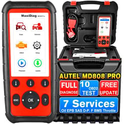 Autel MaxiDiag MD808 PRO OBD2 Scanner, All System Diagnostic Scan Tool, Upgraded of MD806 MD802, 7 Hottest Special Service, Oil Reset, EPB, SAS, BMS, Throttle, Free Lifetime Update, Multilingual