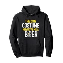 Funny Halloween Skeleton Drinking Costumes By Mj This is My Costume Beer Lover Skeleton Drinking Halloween Pullover Hoodie