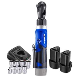 ACDelco Tools ACDelco ARW1209-P2 G12 Series 12V Li-ion Cordless 3/8” 45 ft-lbs. Ratchet Wrench Tool Kit with 2 Batteries