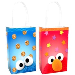 Amscan Multicolor Everyday Sesame Street Create Your Own Paper Bag with Add-ons (Pack of 8) - 8.25