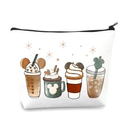 BDPWSS Coffee Lover Makeup Bag Coffee Latte Cups Chocolate Groovy Gift Coffee Lover Gift Coffer Drinker Gift Latte Lover Gift (Coffee Latte Cups)