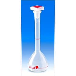 BrandTech 67204, VITLAB 50 mL PMP Class A Certified Volumetric Flask (2 Packs of 2 pcs)