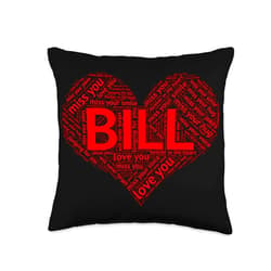 In My Heart Forever by The LACOCA Shop Because I Miss You, Remember Me Love Gift (Bill) Throw Pillow, 16x16, Multicolor