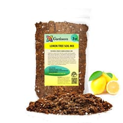 Gardenera Grow Happy Citrus Limon Trees with Gardenera's Lemon Tree Potting Mix - Perfect for Both Novice and Experienced Gardeners [3 Quart Bag]