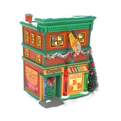 Department 56 Snow Village Crayola Crayon Store Lit Building, 8.11 Inch, Multicolor