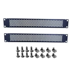 Suprwin 1U Blank Panel, 1U 19 Inch Blank Rack Mount Panel,1U Disassembled Rack Mount Cable Management Panel, 1U Rack Mount Panel Spacer W/Brush for Server Network Rack Enclosure Cabinet Cable (2pcs-Venting)