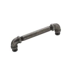Hickory Hardware 1 Pack Solid Core Kitchen Cabinet Pulls, Luxury Cabinet Handles, Hardware for Doors & Dresser Drawers, 5-1/16 Inch (128mm) Hole Center, Black Nickel Vibed, Pipeline Collection