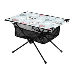WDdZzyy Tray Table Cute Blue Panda Balloon Upgraded Oxford Folding Beach Table with Carry Bag for Hiking Picnic Vacation