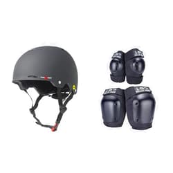 Triple Eight Gotham Dual Certified MIPS Bike & Skate Helmet, 187 Killer Pads Knee & Elbow Pad Combo Pack