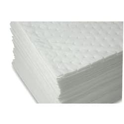 Aabaco Oil Only Absorbent Pads - Heavy Weight Sheets (100ct Per Pack) 15 X 17 Inch High Absorbency for Oil and Fuel Spills - Repels Water, Absorbing up to 24 Gallons - Cleanup & Automotive (100)