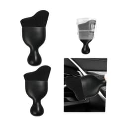 Ziciner 2 PCS Car Detailing Brush, Curved Soft Bristles Auto Removal Dust Collectors, Universal Vehicle Dashboard, Air Conditioner Vents etc Interior Cleaning Tool Accessories (Black)