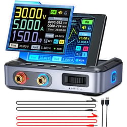 FNIRSI DPS-150 DC Power Supply Variable, 30V 5A Adjustable DC CNC Power Supply with 4-Digit IPS Display, <20mV Power Ripple, PD/QC/DC Input, PC Programmable Switching Power Supply (NO Power Adapter)
