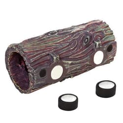REPTIZOO Magnetic Reptile Hide Cave Resin Hollow Tree Trunk Hideout, Gecko Hide with Strong Magnetic Reptile Climbing Toy Reptile Tank Accessories for Crested Gecko,Lizard, Terrarium Decor