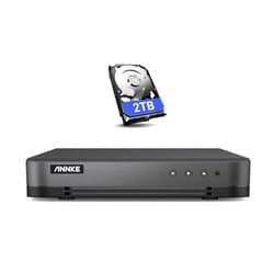 ANNKE 16CH 1080P Lite Hybrid 5-in-1(TVI/AHD/CVI/CVBS/IPC) CCTV AI DVR, Human/Vehicle Detection, H.265+ Security 16 Channel Surveillance Digital Video Recorder with 2TB Hard Drive, Easy Remote Access