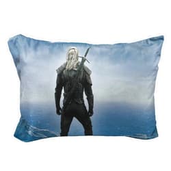 Netflix The Witcher Blue Mountains 1 Pack Single Reversible Pillowcase - Double-Sided Super Soft Bedding Features Geralt of Rivia