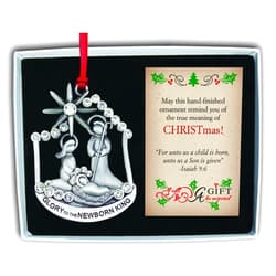 Cathedral Art King Nativity (Abbey & CA Gift) Glory to The Newborn Ornament (CO792)