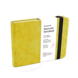 tumuarta Watercolor Sketchbook, 4x6”, 140 LB, 300 GSM, 100% Cotton Paper, Cold Press, 24 Sheets, 48 Pages, Watercolor Journal for Use As Travel Notebook and Mixed Media Pad On The Go.