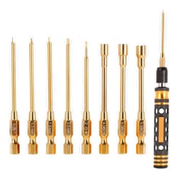 INJORA 8 in 1 RC Hex Screwdriver Nut Driver & Phillips Screwdriver Tool Set, 1/4