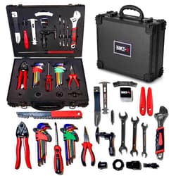 BIKE-RX Elite 37pc Bike Tool Kit – Bicycle Repair Set for Mountain, Road, BMX & Ebikes, w/Chain Breaker, Tire Repair, Maintenance Kit & Lock Case