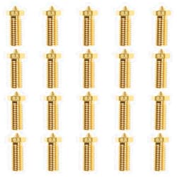 ACMYCH 20PCS 3D Printer Brass Volcano Nozzle M6 Thread 0.2mm 0.3mm 0.4mm 0.5mm 0.6mm 0.8mm 1.0mm for 3D Printer Parts Volcano Heater Block J-Head Hotend Extruder (0.8mm)