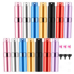 IRON BILL 14 PCS/8ML Portable Atomizer Perfume Bottles, Mini Empty Refillable Cologne Spraye Bottle, Pocket Travel Perfume Liquid Sprayer (Mixing Colors)