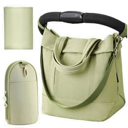 CitisKins Diaper Bag Tote Mommy bags Outdoor Handbags with Insulated Pockets Women's Fashion Crossbody Shoulder Bags (Green)