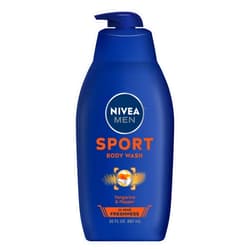 Nivea Men Sport Body Wash for Men with Revitalizing Minerals, Men Body Wash, 30 Fl Oz Pump Bottle