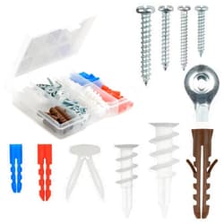 Qualihome Drywall and Hollow-Wall Anchor Assortment Kit, Anchors, Screws, Wall Anchor Hooks, and Hollow-Door Toggle Anchor