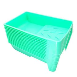 Hubaow 4 Inch Paint Tray, 15 Pack Plastic Paint Roller Tray, Heavy Duty Disposable Paint Pan, Sturdy Home Painting Supplies & Tools for Paint Rollers & Roller Brushes