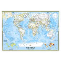 National Geographic Maps National Geographic World Wall Map - Classic (43.5 x 30.5 in) (National Geographic Reference Map)
