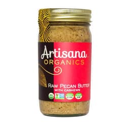 Artisana Organics Raw Pecan Butter with Cashews - No Sugar Added, Just Two Ingredients - Vegan, Paleo, and Keto Friendly, Non-GMO, 14oz Jar
