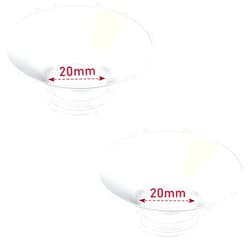 IVARONAL Flange Insert 2PCS 20mm Compatible with Momcozy M9/M6/M5/S12 Pro/V1 Pro/V2 pro, Spectra/Medela/Elvie/NCVI/TSRETE/eufy/Lansinoh/Paruu/MomMed Breast Pump 24mm Shields/Flanges (2pcs-20mm)