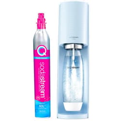 SodaStream Terra Sparkling Water Maker (Misty Blue) with CO2 and DWS Bottle