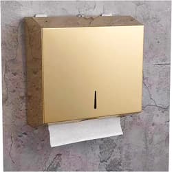 TOBEFORT Comercial Paper Towel Dispenser Wall Mount, Stainless Steel Hand Towel Dispenser with Lock, Trifold/C Fold Paper Towel Holder for Bathroom Kitchen Office Public Places, Large Capacity Tissue Holder
