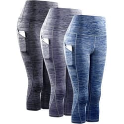 NELEUS Women's Yoga Running Capris Tummy Control High Waist Workout Pants