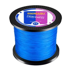 RIKIMARU Braided Fishing Line Abrasion Resistant Superline Zero Stretch&Low Memory Extra Thin Diameter 327-1094 Yds, 4-180LB