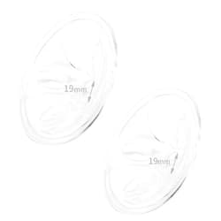 Begical Flange Cushions 19mm Compatible with Spectra/Medela/BabyBuddha 24mm and Ameda 25mm Shields/Flanges Replace Flange Inserts Spectra Breastpump Parts Reduce 24mm to 19mm 2pc Clear