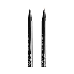 NYX PROFESSIONAL MAKEUP Epic Ink Liner, Waterproof Liquid Eyeliner - Black (Pack Of 2), Vegan Formula