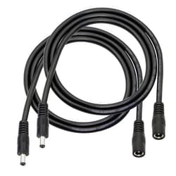 GINTOOYUN DC Power Extension Cable，DC 5.5mm x 2.1mm Male to Female Power Adapter Cable，3FT 18AWG Heavy Duty Cord for 12V CCTV Wireless IP Camera,LED,Car,More.-2PCS