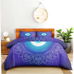 Generic Bedding Sheet Bed Sets, Greek Turkish Matiasma Evil Eye Soft 3-Pieces Duvet Cover Set Comfy 1 Comforter Cover & 2 Pillowcases for All Season Queen(90