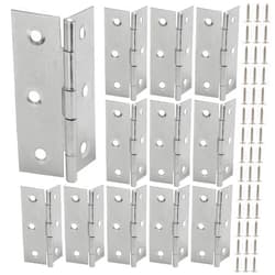 Luomorgo 12 Pack 3 Inch Mini Hinges Butt Hinges, Stainless Steel Cabinet Hinges, Small Folding Door Hinge for Wooden Box, Crafts (Silver)