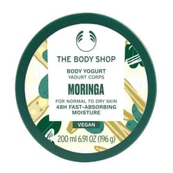 The Body Shop Moringa Body Yogurt – Instantly Absorbing Hydration from Head to Toe – For Normal to Dry Skin – Vegan – 6.91 oz